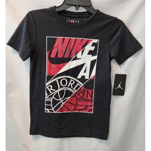 Nike Other - Michael Jordan Black w/ Red &  White Air Jordan Logo T-Shirt SZ S (8/10)